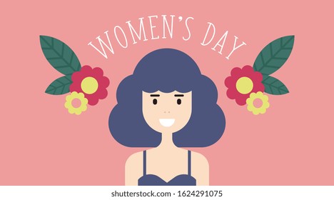 8 March Women's Day Background Illustration Vector