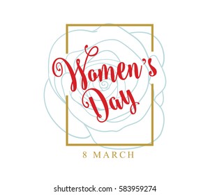 8 March. Womens day background. Vector typography, text design. Usable for banners, invitations, greeting cards gifts etc