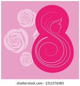 8 march Womens Day card