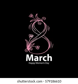 8 march Women's Day card 