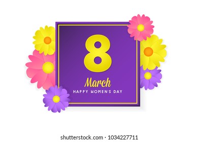 8 march womens day greeting card poster banner background