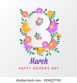 8 march womens day greeting card poster banner background