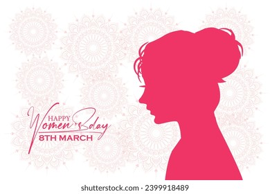  8 march, women's Day greeting card and Happy Women's Day banner design, placard, card, and poster design template with text inscription and standard color,
 International Women's Day celebration,