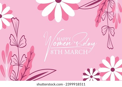  8 march, women's Day greeting card and Happy Women's Day banner design, placard, card, and poster design template with text inscription and standard color,
 International Women's Day celebration,