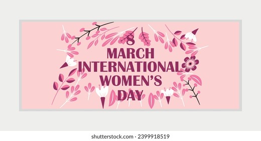  8 march, women's Day greeting card and Happy Women's Day banner design, placard, card, and poster design template with text inscription and standard color,
 International Women's Day celebration,