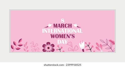  8 march, women's Day greeting card and Happy Women's Day banner design, placard, card, and poster design template with text inscription and standard color,
 International Women's Day celebration,