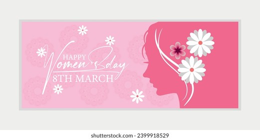  8 march, women's Day greeting card and Happy Women's Day banner design, placard, card, and poster design template with text inscription and standard color,
 International Women's Day celebration,
