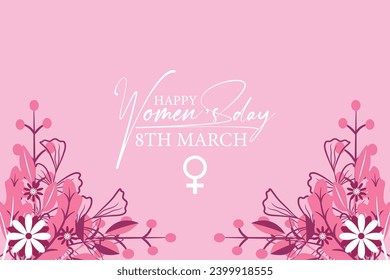  8 march, women's Day greeting card and Happy Women's Day banner design, placard, card, and poster design template with text inscription and standard color,
 International Women's Day celebration,