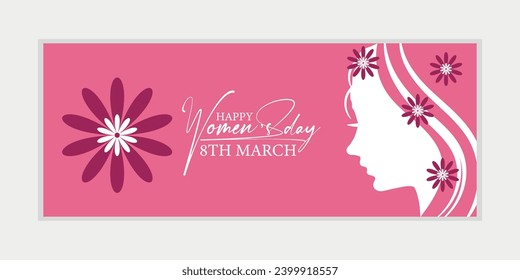  8 march, women's Day greeting card and Happy Women's Day banner design, placard, card, and poster design template with text inscription and standard color,
 International Women's Day celebration,