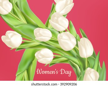 8 March Womens Day greeting card template. EPS 10 vector file included