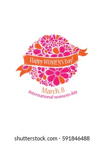 8 of march Women's Day greeting card