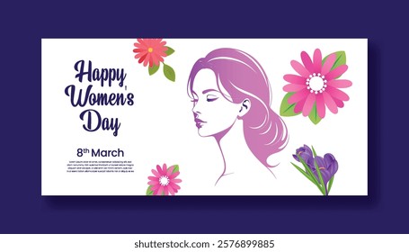 8 march women's day horizontal web banner and social media cover header ads with realistic flower illustration background
mothers day web banner invitation greetings spring card