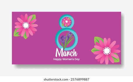 8 march women's day horizontal web banner and social media cover header ads with realistic flower illustration background
mothers day web banner invitation greetings spring card