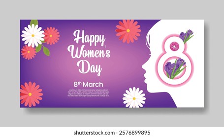 8 march women's day horizontal web banner and social media cover header ads with realistic flower illustration background
mothers day web banner invitation greetings spring card