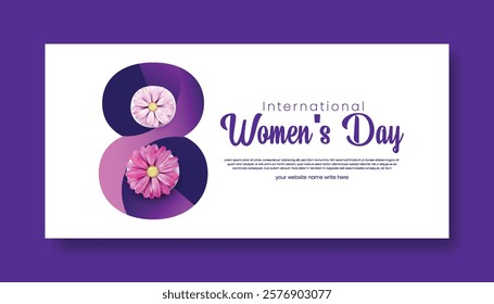 8 march women's day horizontal web banner and social media cover header ads with realistic flower illustration background
mothers day web banner invitation greetings spring card