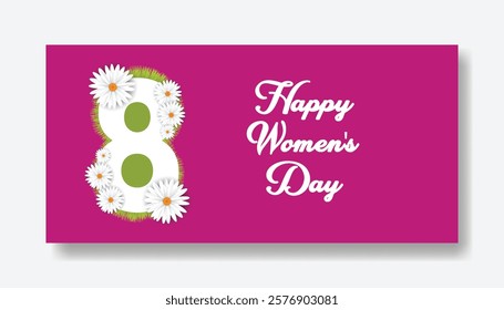 8 march women's day horizontal web banner and social media cover header ads with realistic flower illustration background
mothers day web banner invitation greetings spring card