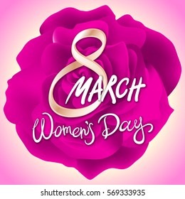 8 march womens day. rose background art