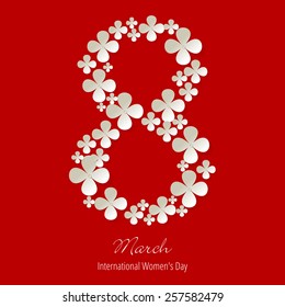 8 March wreath international Women's Day red