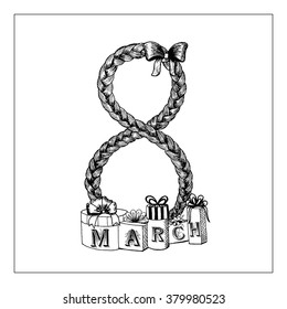 8 march.Vector illustration,