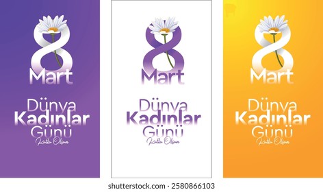 8 mart Dünya kadınlar günü kutlu olsun.
Turkish translation: March 8, Happy International Women's Day