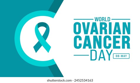 8 May World Ovarian Cancer Day background template. Holiday concept. use to background, banner, placard, card, and poster design template with text inscription and standard color. vector illustration.