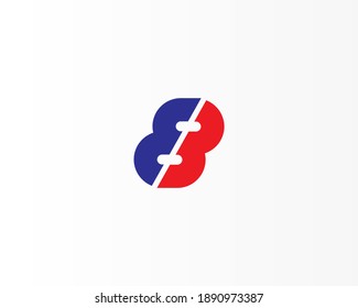 8 and multicolor icon logo design