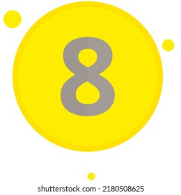 8-Nummerntasten-gelbes Design