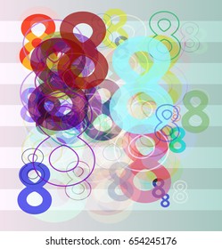 8 Number design art