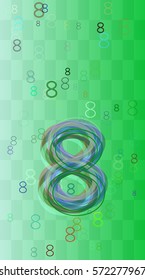 8 Number design elements