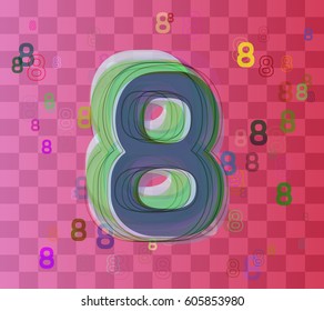 8 Number icon background