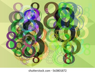 8 Number icon pattern