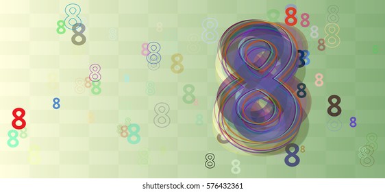 8 Number icon template