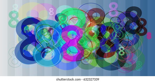 8 Number idea texture
