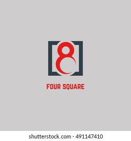 8 Number Logo Design Vector Stock Vector (Royalty Free) 491147410 ...