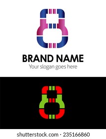 8 number logo icon