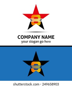 8 number logo icon 