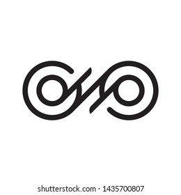 8 number logo template vector infinity icon design