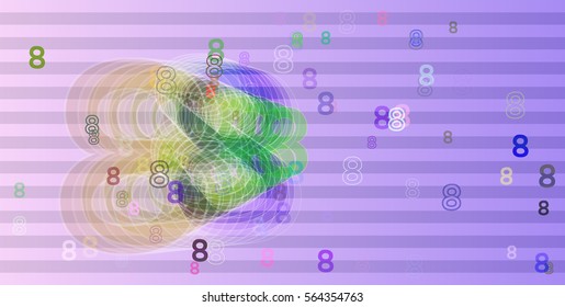 8 Number pattern background