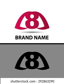 8, Number seven logo, symbol, icon, 
