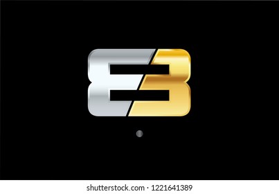 8 number silver gold logo with golden metallic color