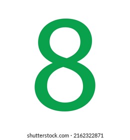 8 NUMBER SIMPLE CLIP ART VECTOR ILLUSTRATION