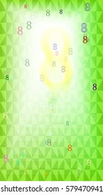 8 Number template art