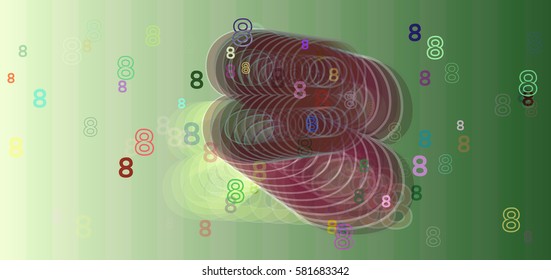 8 Number vector background