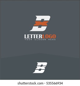 8 numbering fast speed logo. White and orange automotive logo template. Vector design template elements for your application or corporate identity.