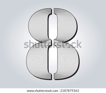 8 numeric guilloches design used gift cheque and money 