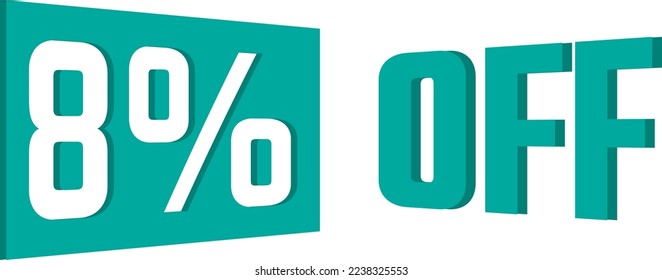 8% OFF Vector Illustration banner with a white background