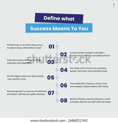 8 Option infographic Design - Bullet Points Style Post Design
