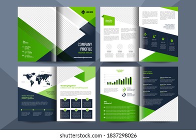 8 Page Corporate Business Brochure Template. Corporate Business Flyer Template.