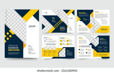 8 Pages Corporate Business Company Brochure Profile Template, Multipurpose use cover, flyer, Brochure, Magazine, leaflet, and many more.