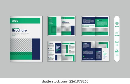 
8 pages corporate modern brochure and company profile, magazine, portfolio template design